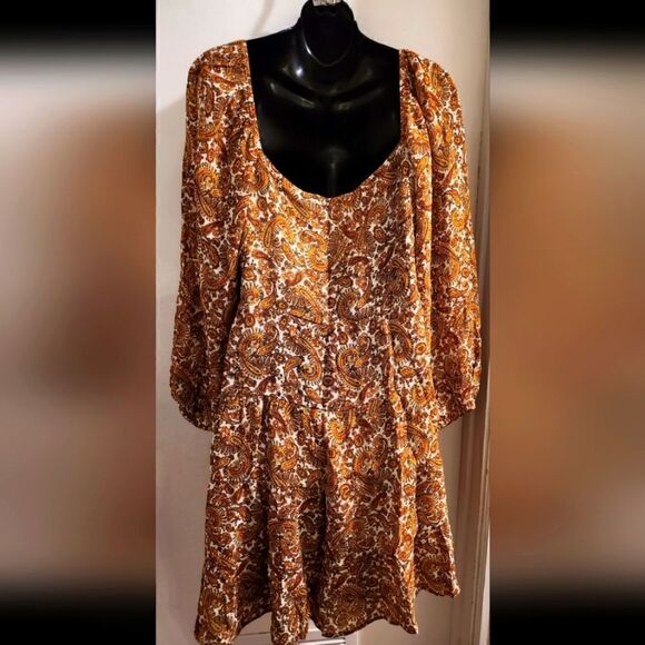 Faithfull The Brand Alina Mini Dress In La Medina Paisley Print Size 12 - Picture 6 of 10